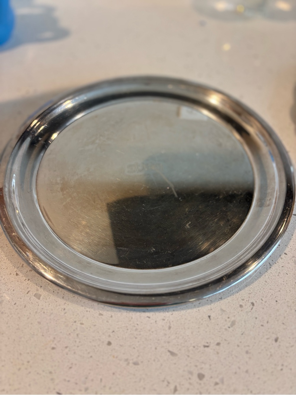 St. John Silver Plated Round Serving Tray - Silver